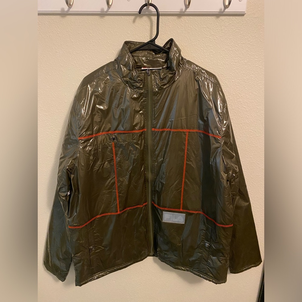 Fila XL Mens PVC shiny rain jacket